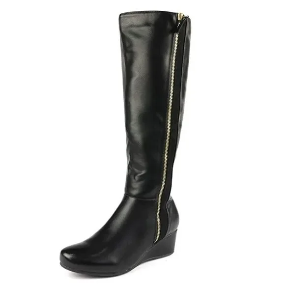 Women's Black Knee High Fashion Boots
